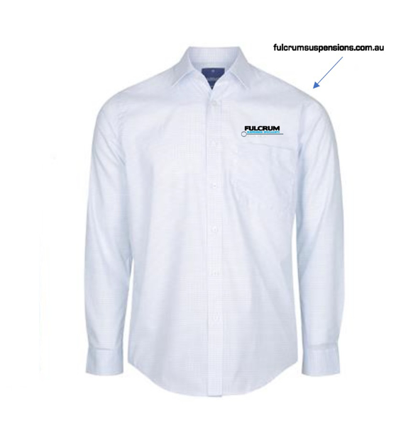 Picture of Mens Bell Textured Mini Check Long Sleeve Shirt